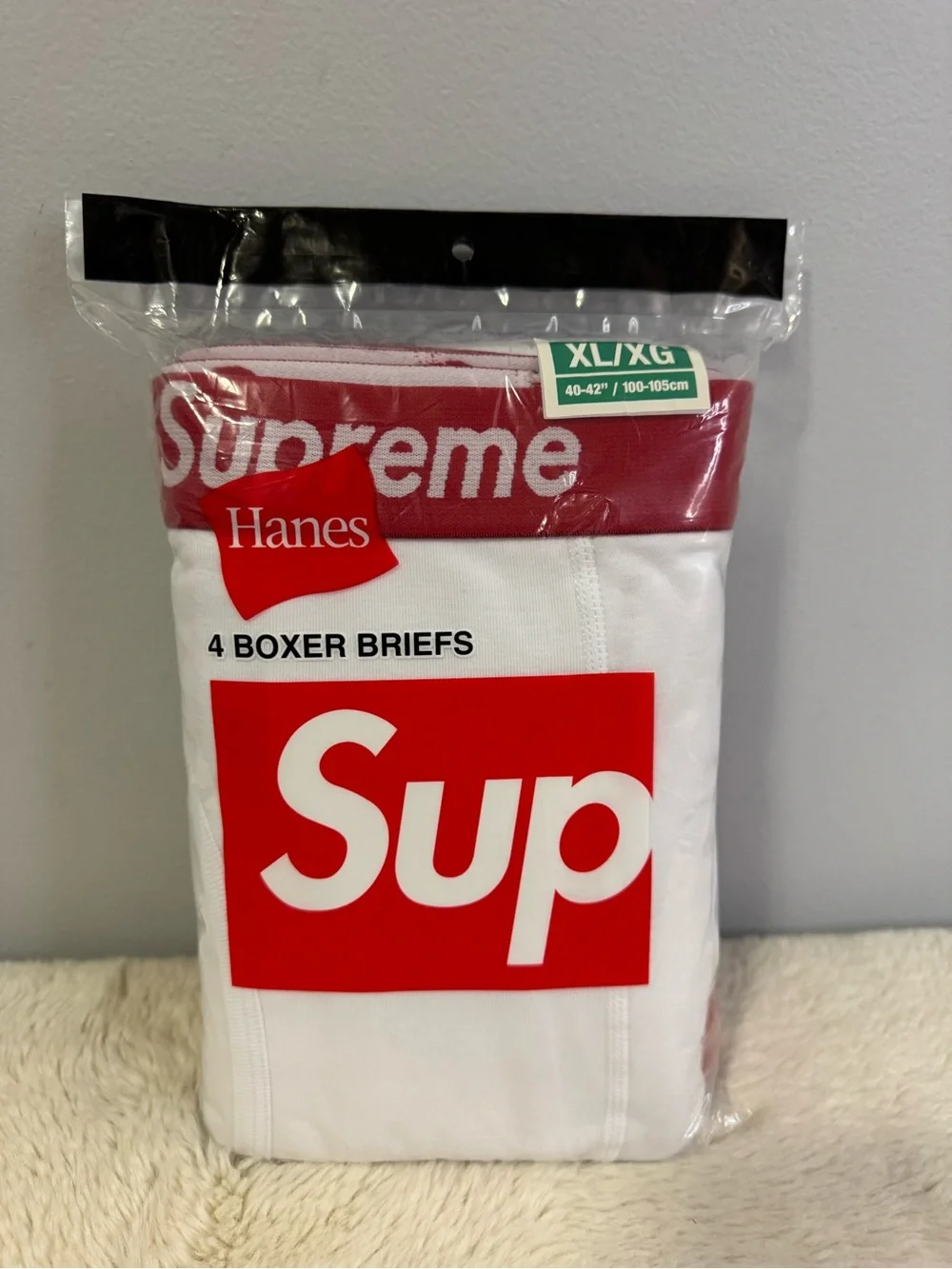 Hanes #Supreme 4 Pack Boxer Briefs - Size XL